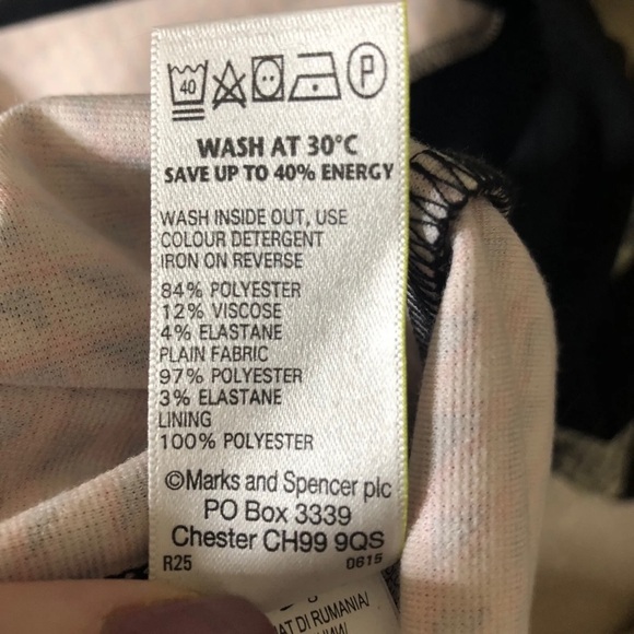 M&S Collection UK 6 Cigarette Pants Trousers Geometric Orange Black Beige SUMMER - Picture 4 of 5